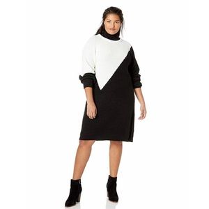 NWOT Vince Camuto Plus Colorblock Sweater Dress 🖤